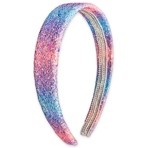 Tapered Chunky Glitter Headband | Rainbow