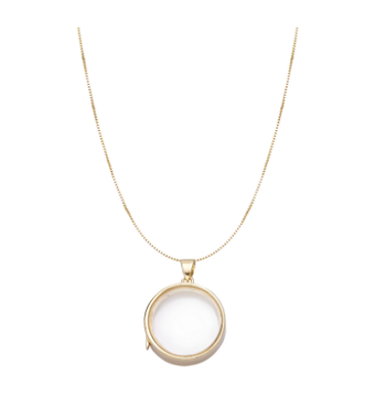 Circle Locket with Dainty Chain