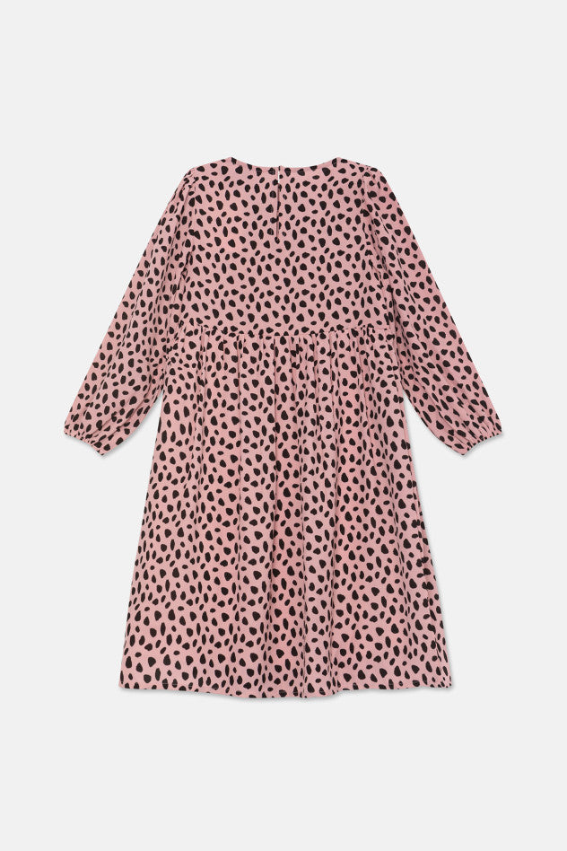 Girls Leopard Print Dress | Pink