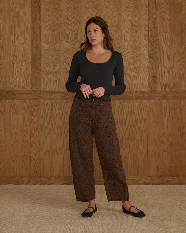 BARREL DENIM || LEOPARD
