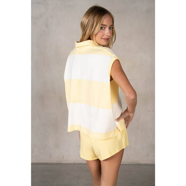 Classic Collared Slouchy Sleeveless Set