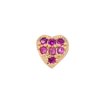 Fushia Heart Charm