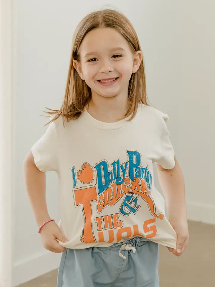 Children's I Heart Dolly Parton & the Vols Off White Tee