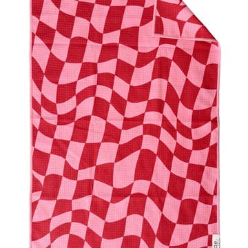 Double-Sided Hand Towel | Pink/Red