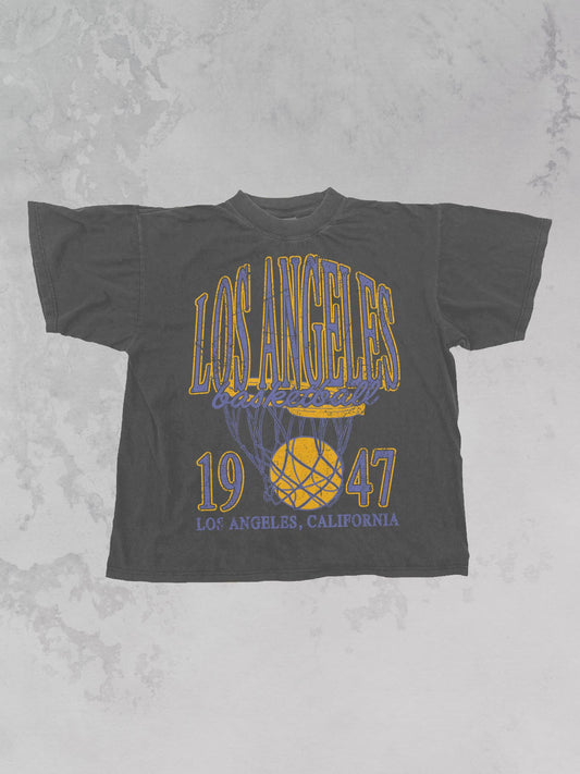 90's Vintage Los Angeles Basketball Oversized Tshirt | Pepper