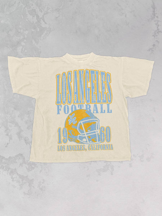 90's Los Angeles Football Vintage Oversized T-Shirt | Ivory