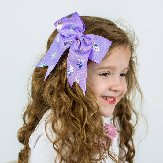 Large Unicorn Glitter Hair Bows  | Assorted Colors