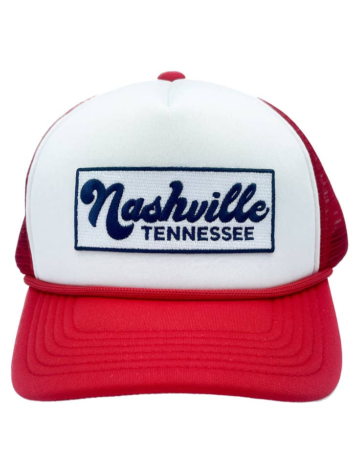 Kids Nashville Tennessee Trucker Hat (Ages 2-10) | Red