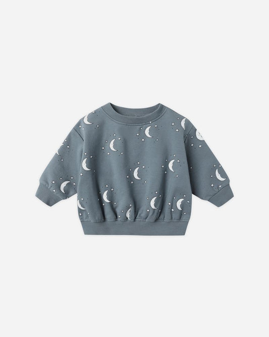 RELAXED FLEECE SWEATSHIRT || SILVER MOONS