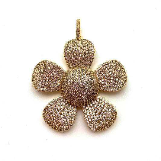 Flower Pave Charm 2in