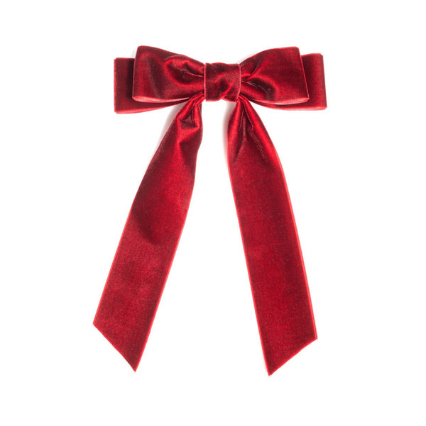 Velvet Bow Clip | Black, Pink or Wine