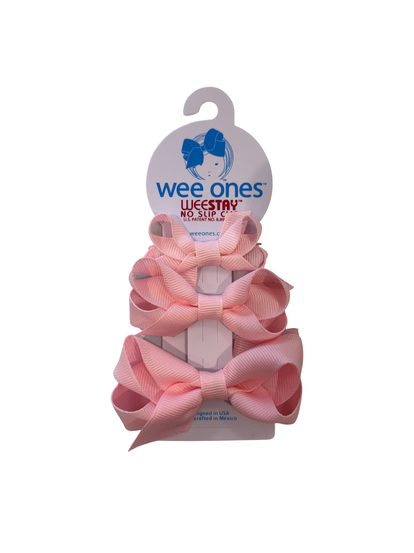 3 Pack Mini Bows | Light Pink