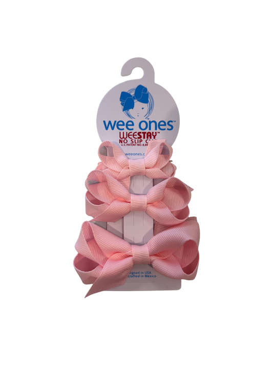 3 Pack Mini Bows | Light Pink