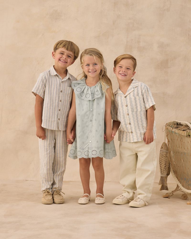 LAPEL COLLAR SHIRT | WAVE STRIPE