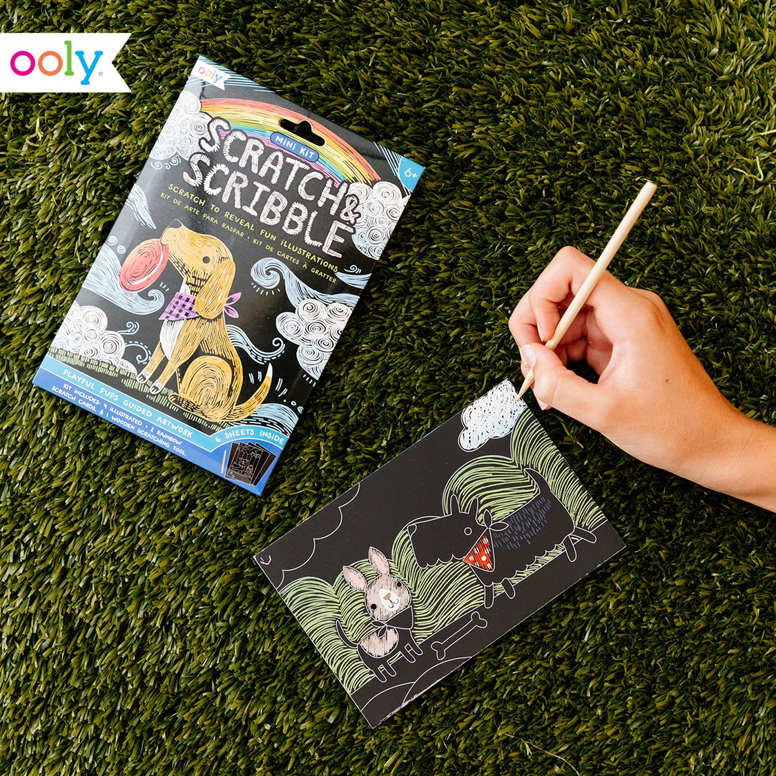 Mini Scratch & Scribble Art Kit: Playful Pups