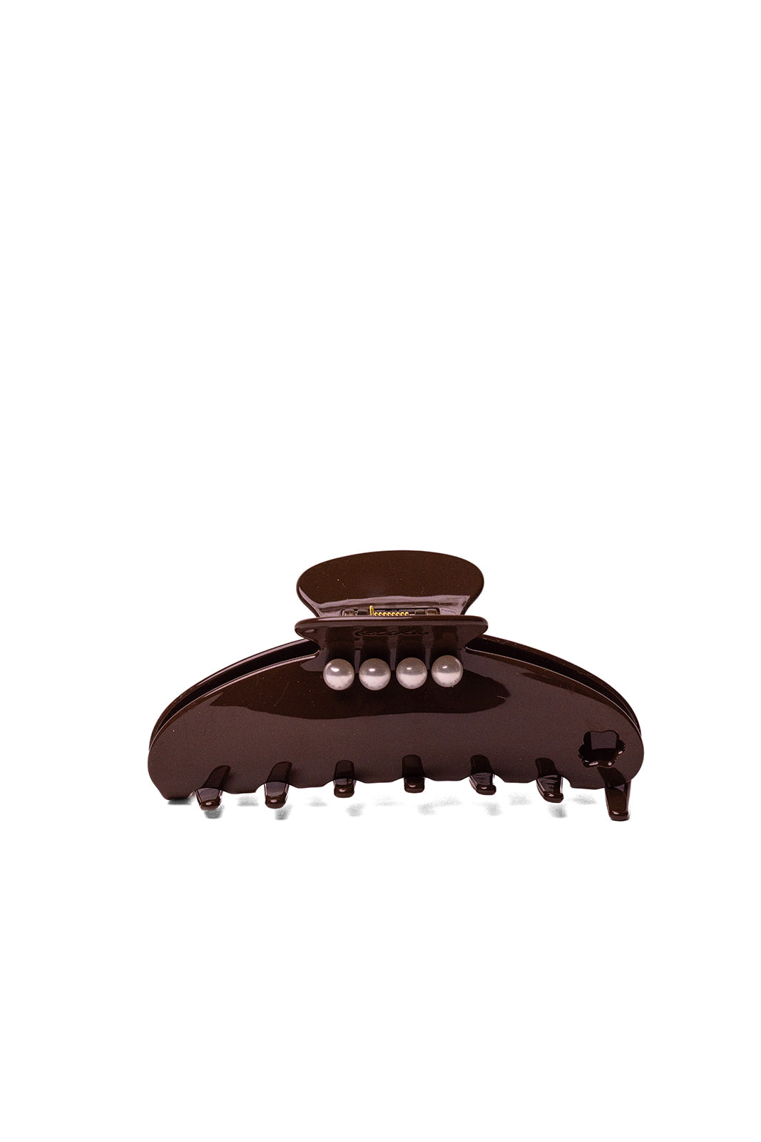 Chocolate Brown with Pearl Acetate Claw | OVERSIZED