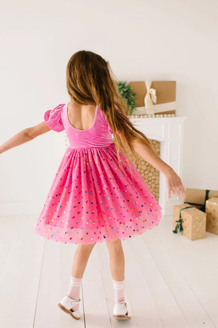 Diana Dress | Bubblegum Confetti