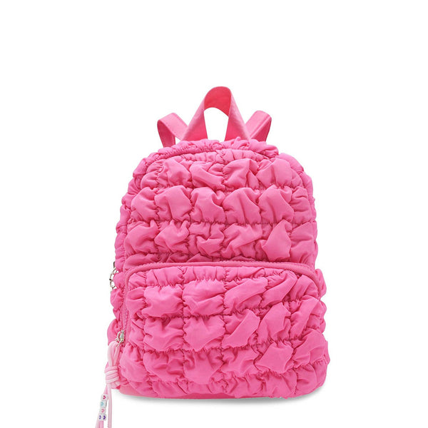 Quilted Scrunchies Mini Backpack | Hot Pink