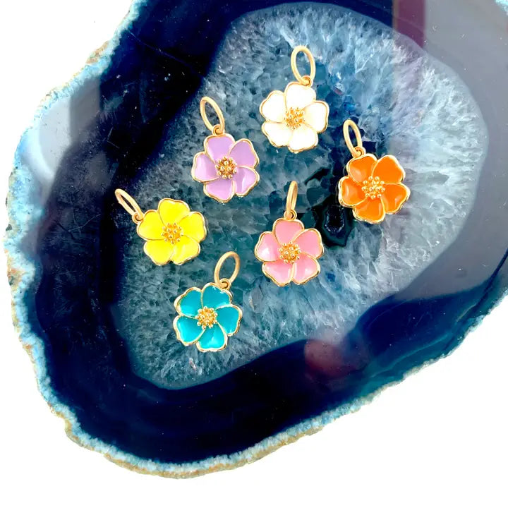 Flower Charm | White or Orange