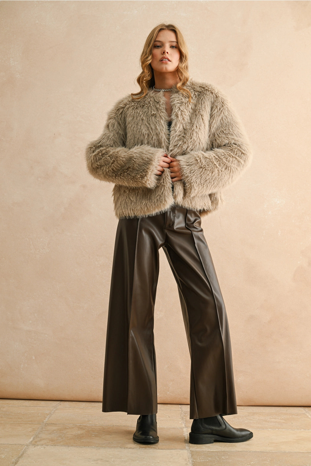 Fur Jacket | Stone
