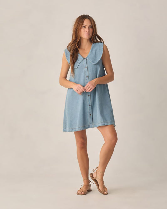 WOMEN'S ADRIA DRESS | WASHED BLUE