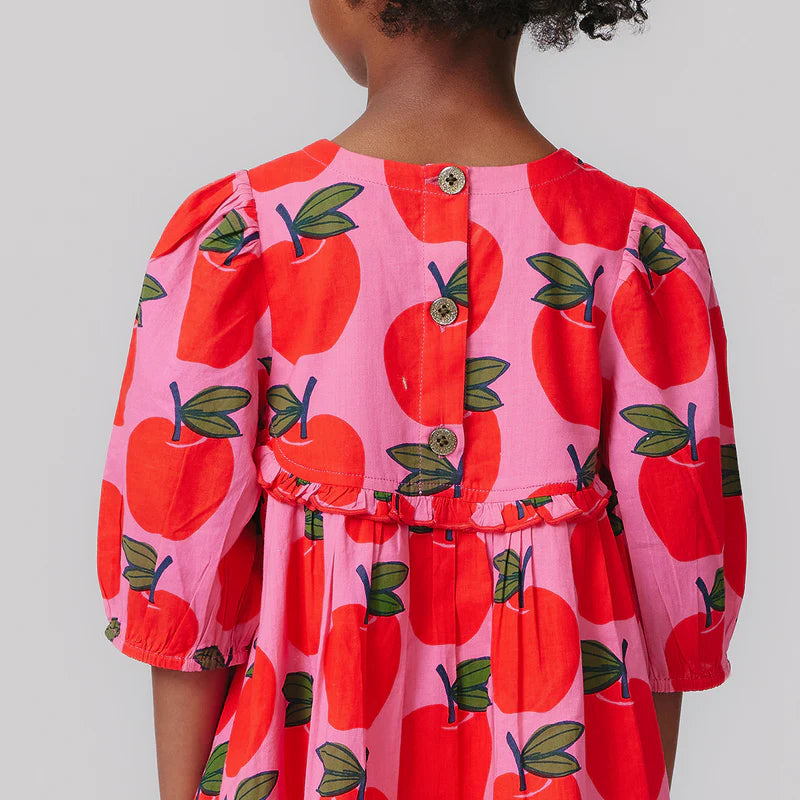 Girls Rowan Dress | Pink Apples