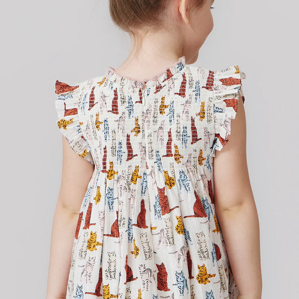 Girls Stevie Dress | Tabby Cats