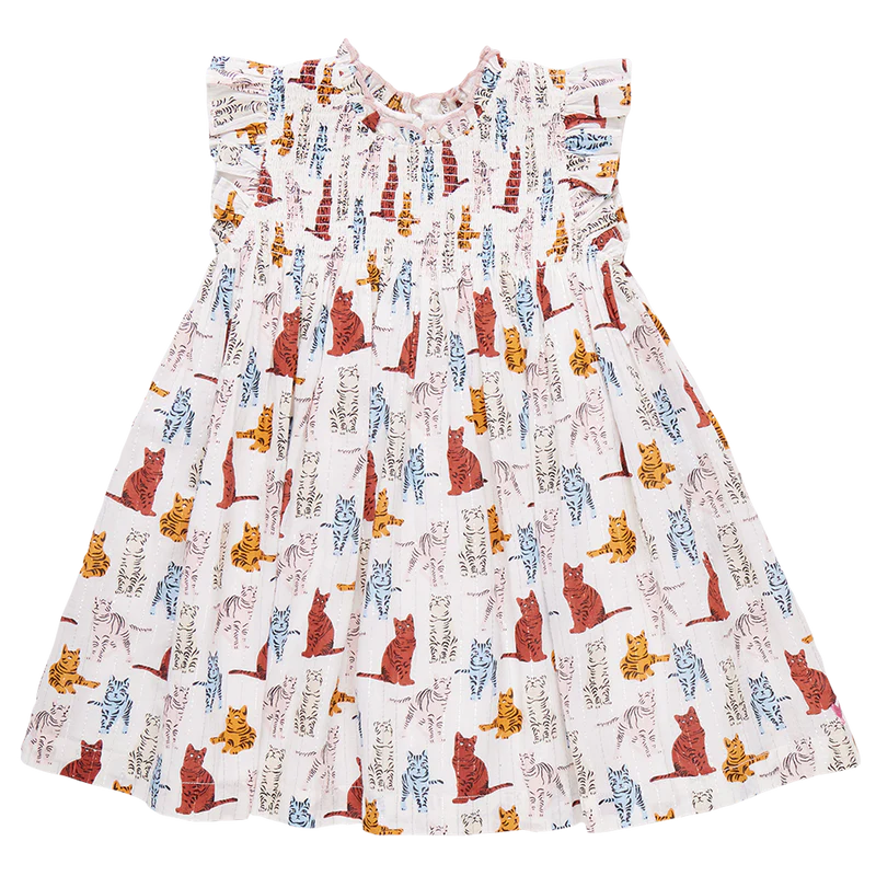 Girls Stevie Dress | Tabby Cats