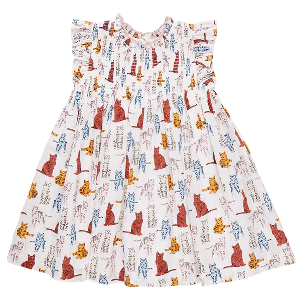 Girls Stevie Dress | Tabby Cats