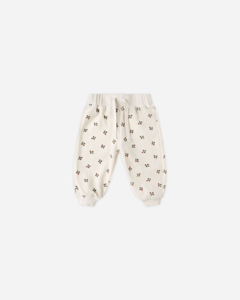 VELOUR RELAXED SWEATPANT || HOLLY BERRY