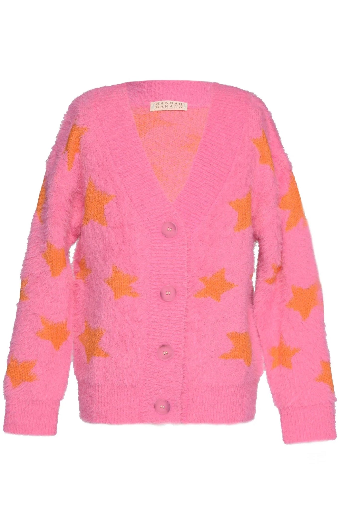 All Over Star Cardigan | Pink and Orange