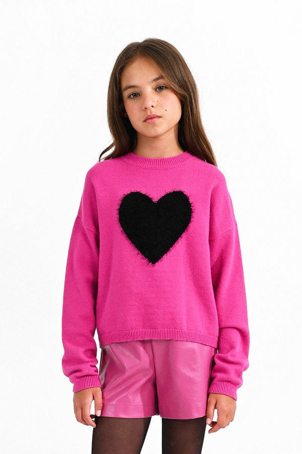 Heart Sweater | Pink