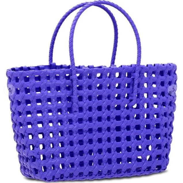 Large Purple Woven Tote