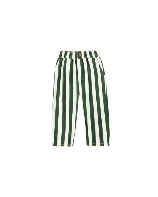 BAGGY PANT || GREEN STRIPE