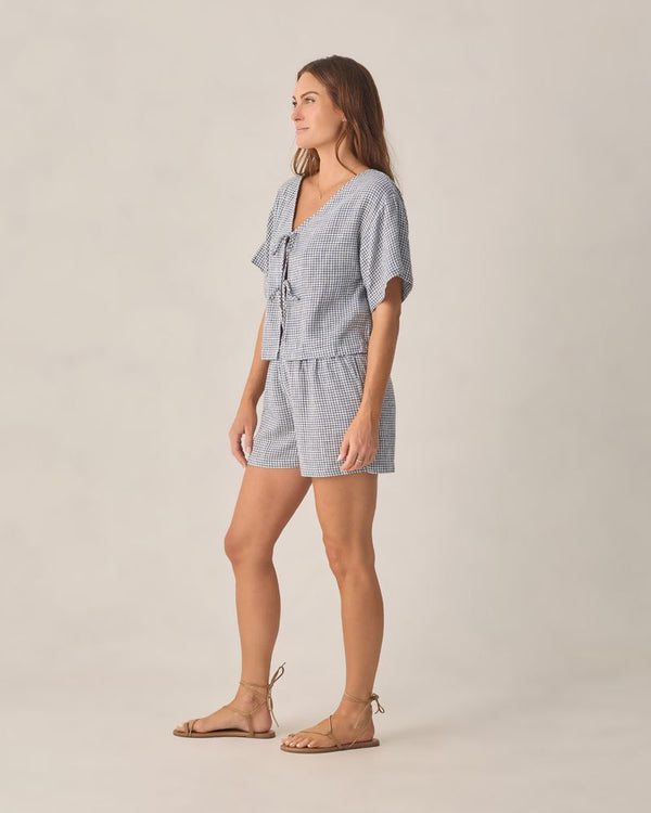 WOMEN'S JUNIPER SET | MARINE GINGHAM