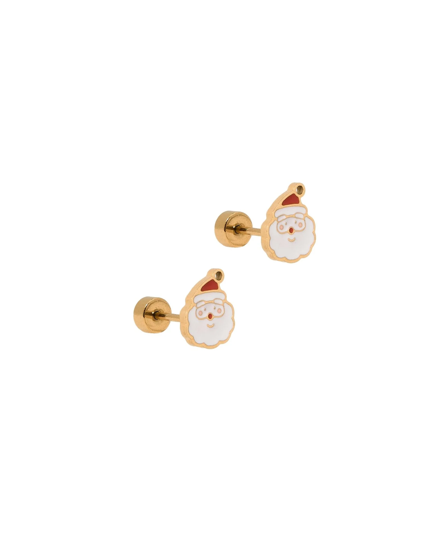 Screwback Stud Earrings | Santa