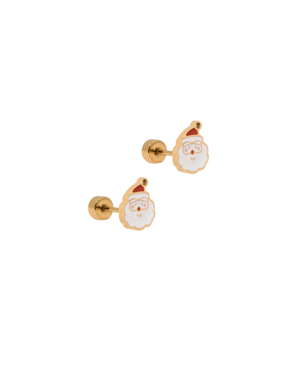 Screwback Stud Earrings | Santa