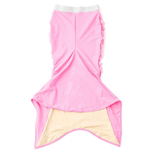 Pink Girls Paillette Mermaid Tail Cover Up