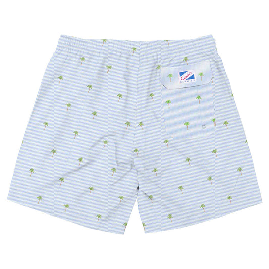Mens Swim Trunk | Palm Stripe