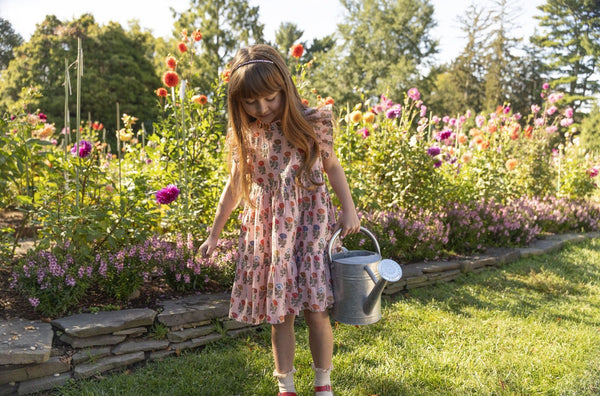 Girls Jennifer Dress | Multi Flower Drop