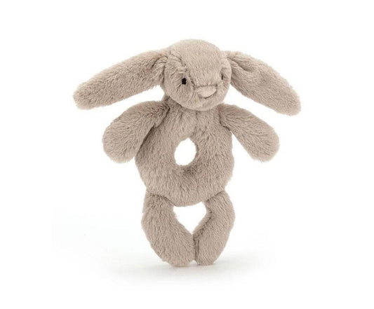 Bashful Beige Bunny Ring Rattle