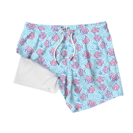 Mens Swim Trunk | Coral Fish