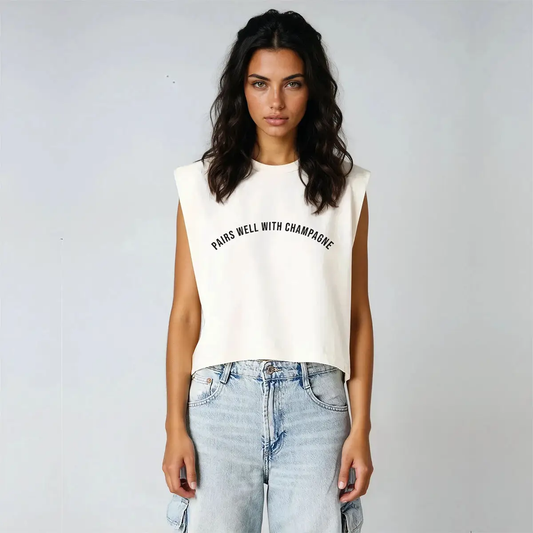 Garment Dyed Muscle Tee | Pairs Well with Champagne