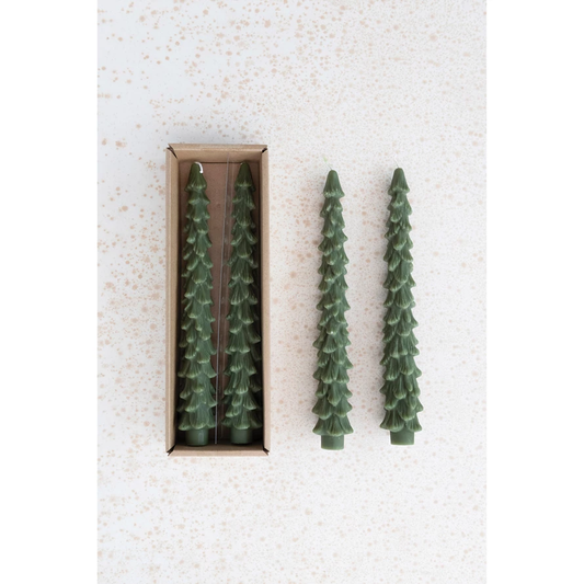 Unscented Tree Shaped Taper Candles in Box