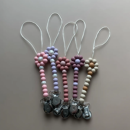 Quinn Pacifier & Toy Clip | Lavender Fog