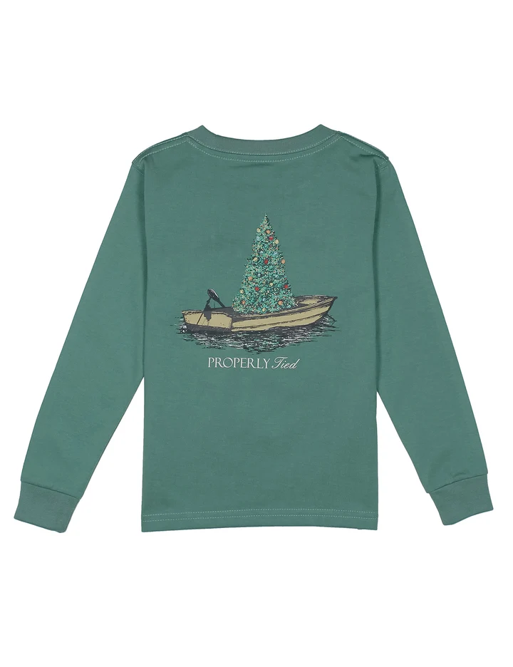 Boys Jolly Boat LS | Marine Green