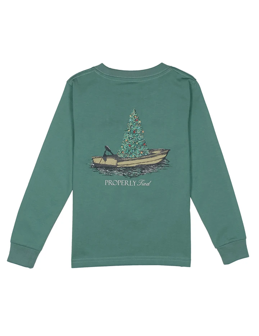 Boys Jolly Boat LS | Marine Green