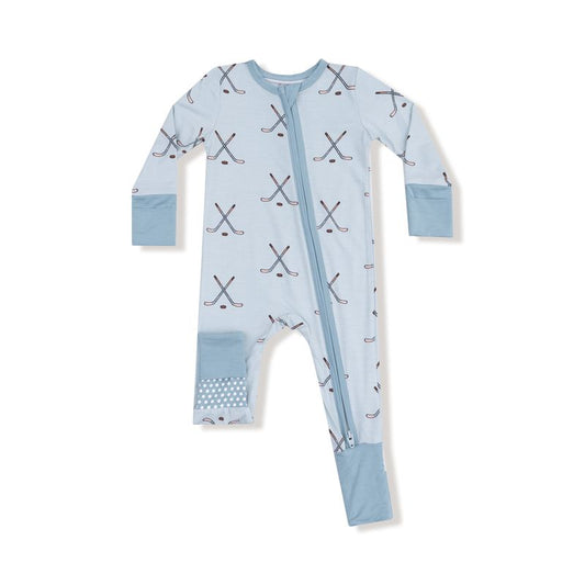 Hockey | Stone Blue | 2 Way Zipper Romper