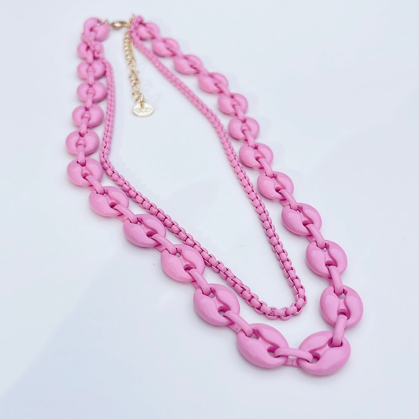 Double G Necklace | Pink