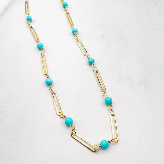 Emily Dainty Turquoise Necklace